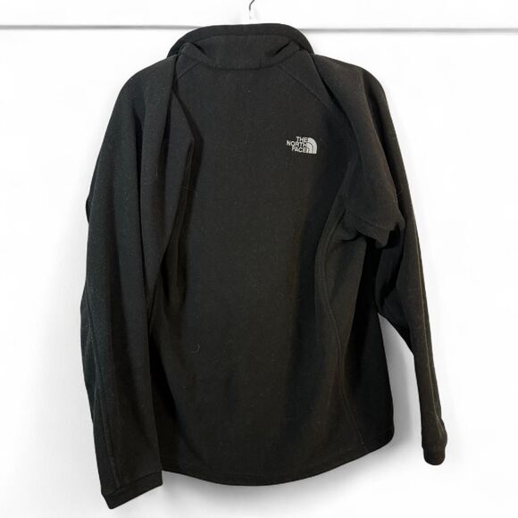 The North Face Sz L Men’s Black Fleece Jacket with Hinton Farms Patch - Picture 4 of 7
